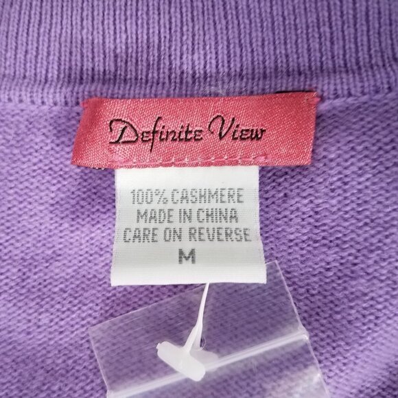 NWOT Definite View lavender purple 100% Cashmere pullover sweater ladies Medium - Picture 6 of 6